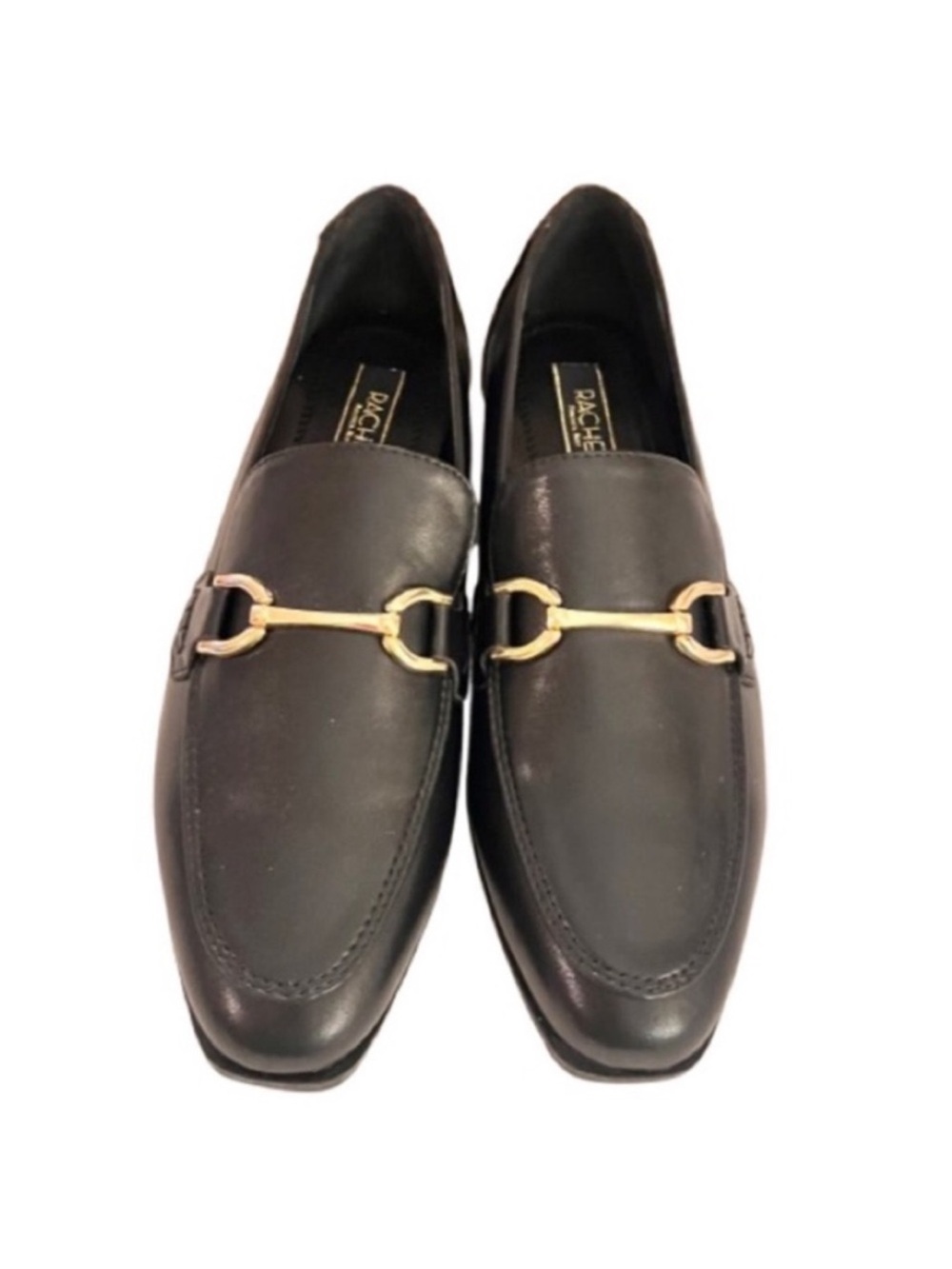 🆕- RACHEL by Rachel Roy-Classic Black Loafer with Gold Riding Bit. Size: 9 - Picture 3 of 9